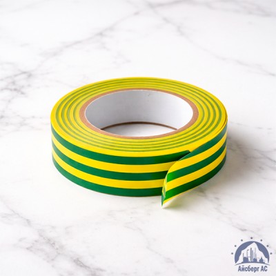 Лента изоляционная ПВХ (Полимерпак) 20 мм желто-зеленая купить в Костанае